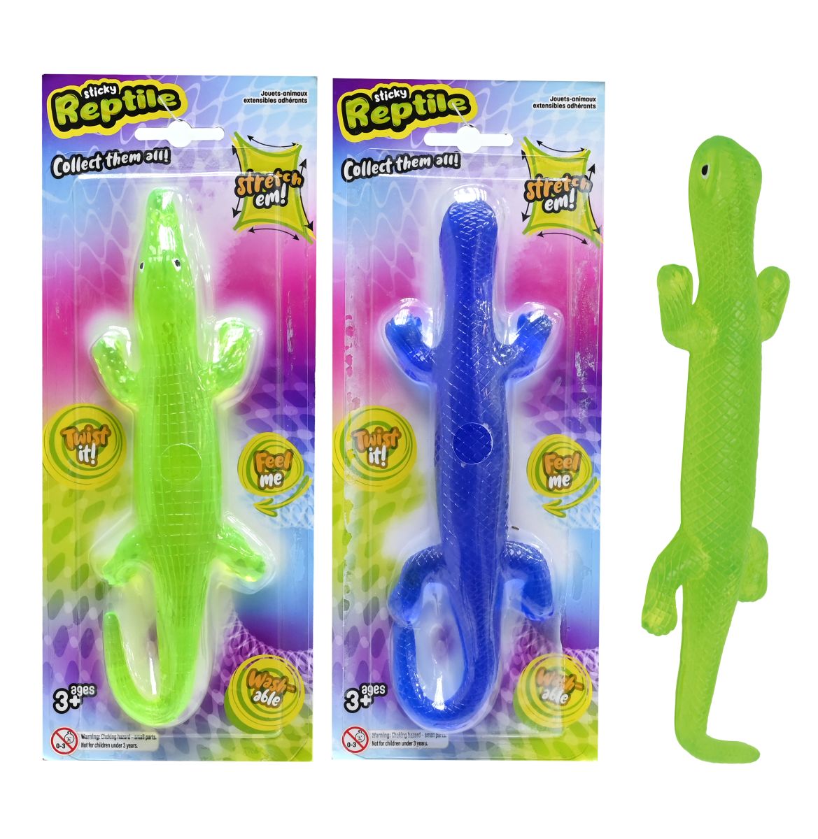 Sticky Stretch Lizard & Crocodile Toy - 2 Assorted