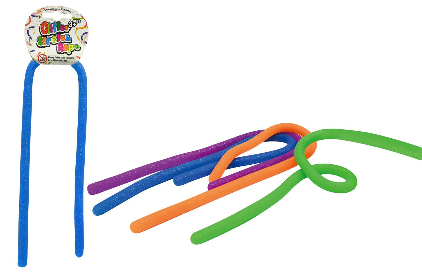 Glitter Stretch Rope 50cm 4 Assorted Colours