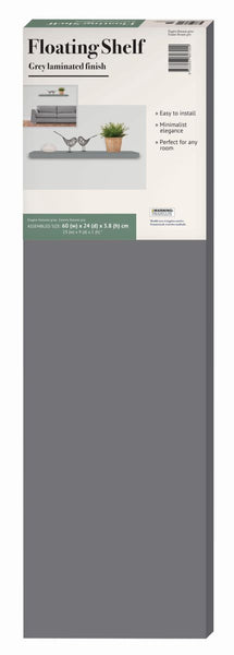 Floating Shelf 60 x 24cm Grey