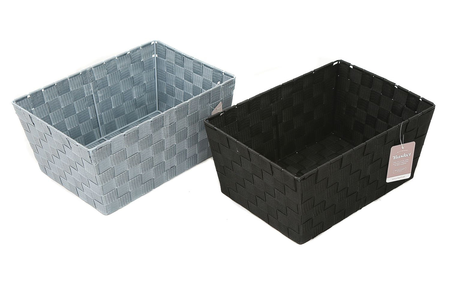 Basket Non-Woven 33 x 24 x 16cm 2 Assorted Colours