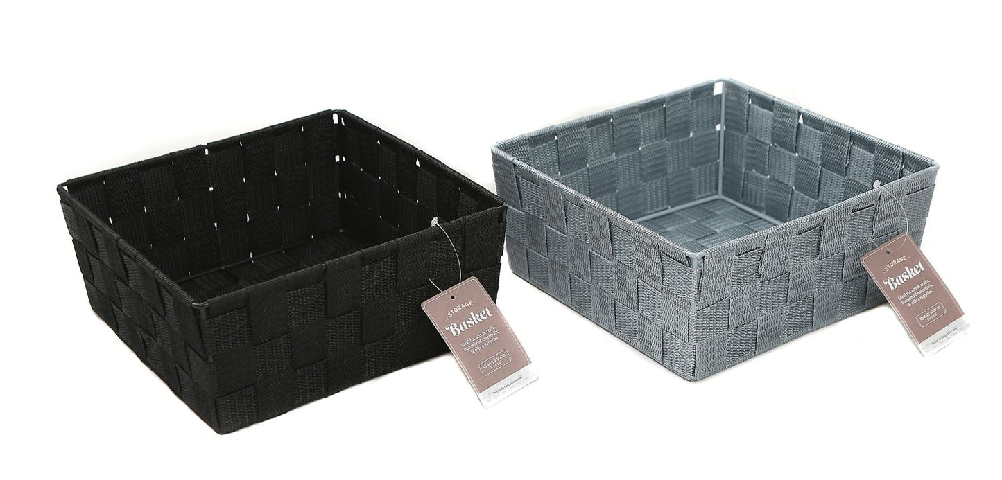 Basket Non-Woven 23 x 23 x 10cm 2 Assorted Colours