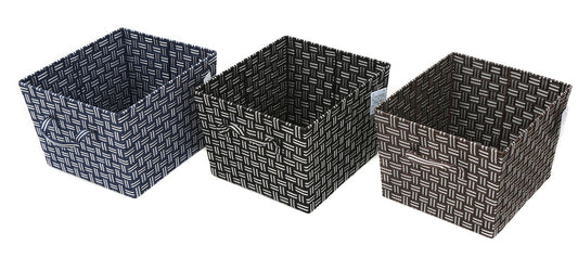 Storage Basket 38 x 33 x 25cm 3 Assorted Colours