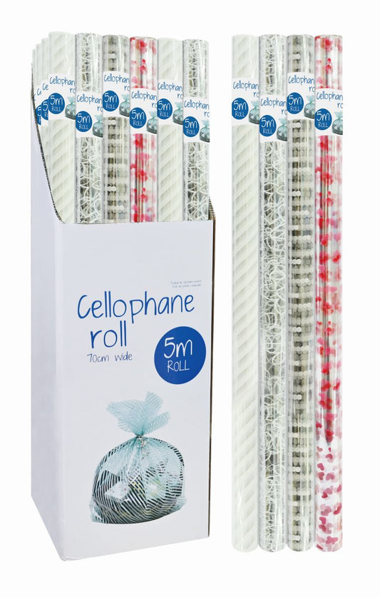 Cellophane Roll Printed  70cm x 5m
